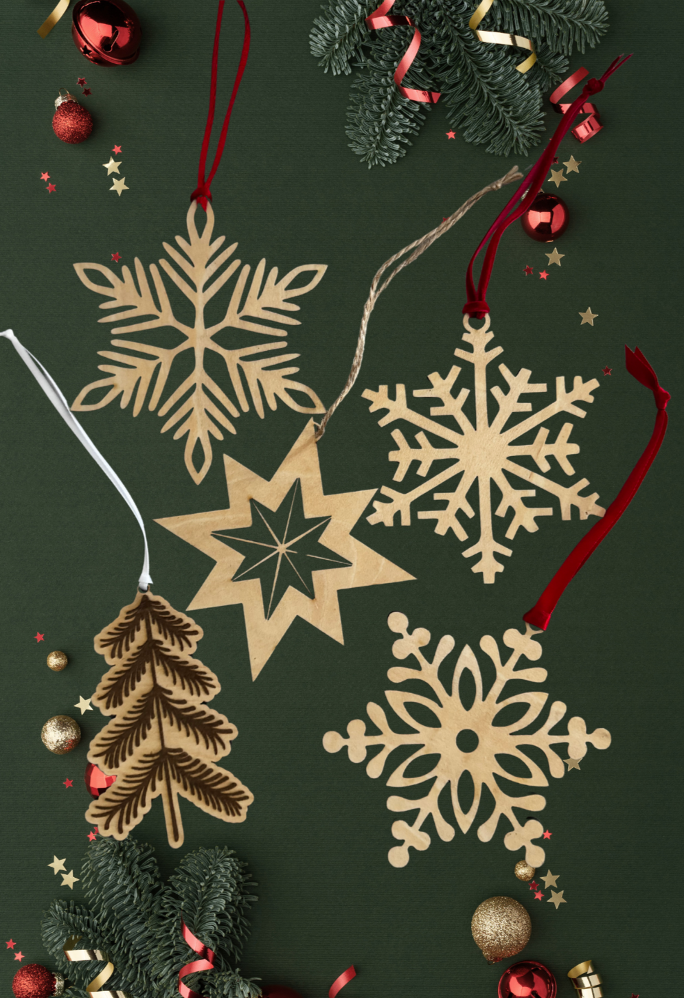 Wooden Christmas Star Ornament – Rustic Christmas Decoration