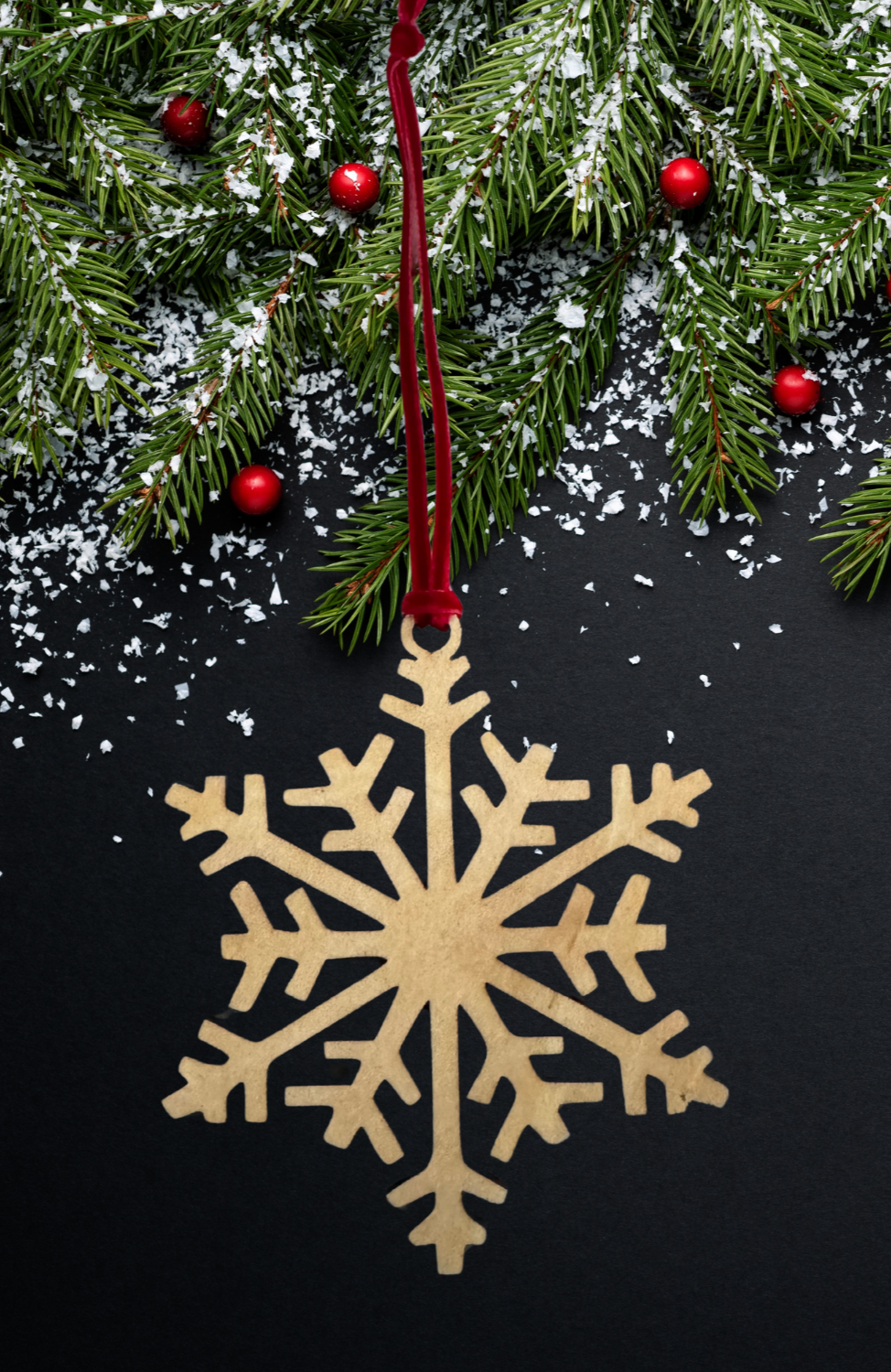 Wooden Snowflake Christmas Ornament – Rustic Holiday Décor