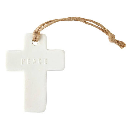 Ceramic Ornament - Cross - Peace