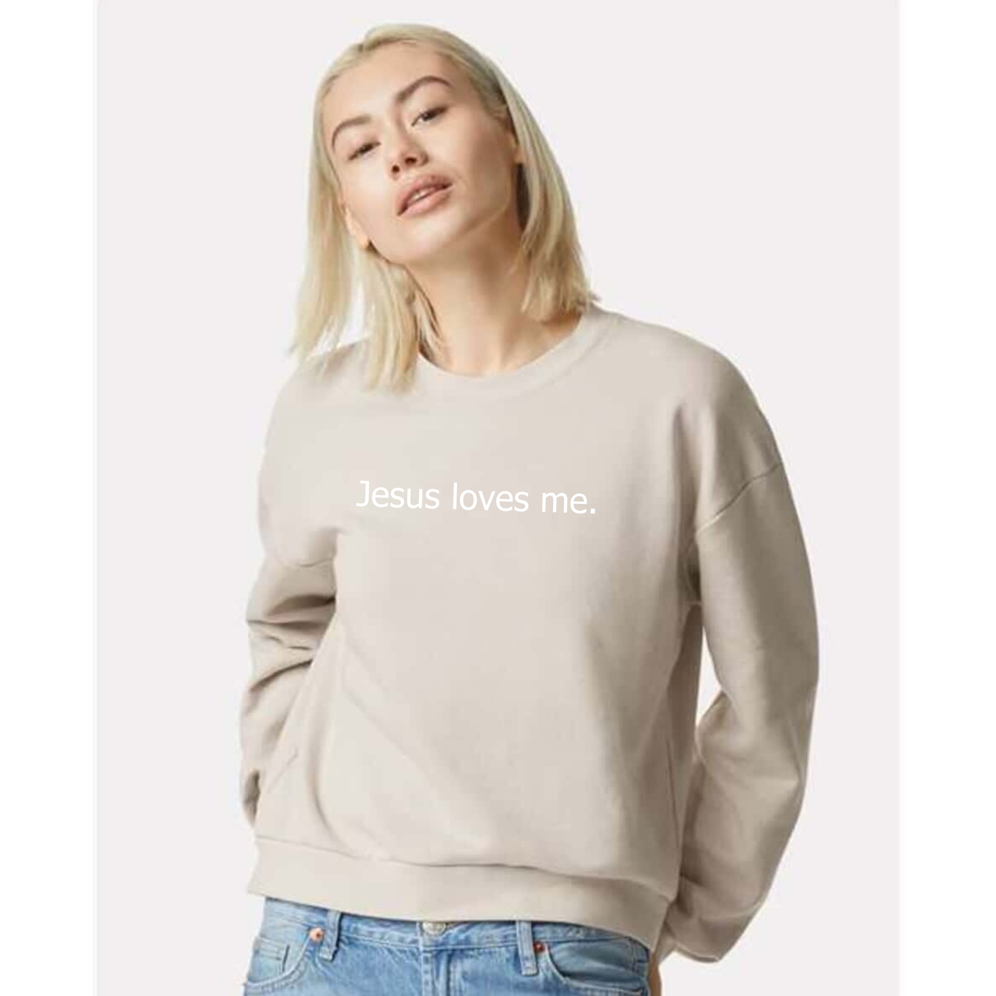 Jesus Loves Me. The Everyday Reminder Cropped Sweatshirt