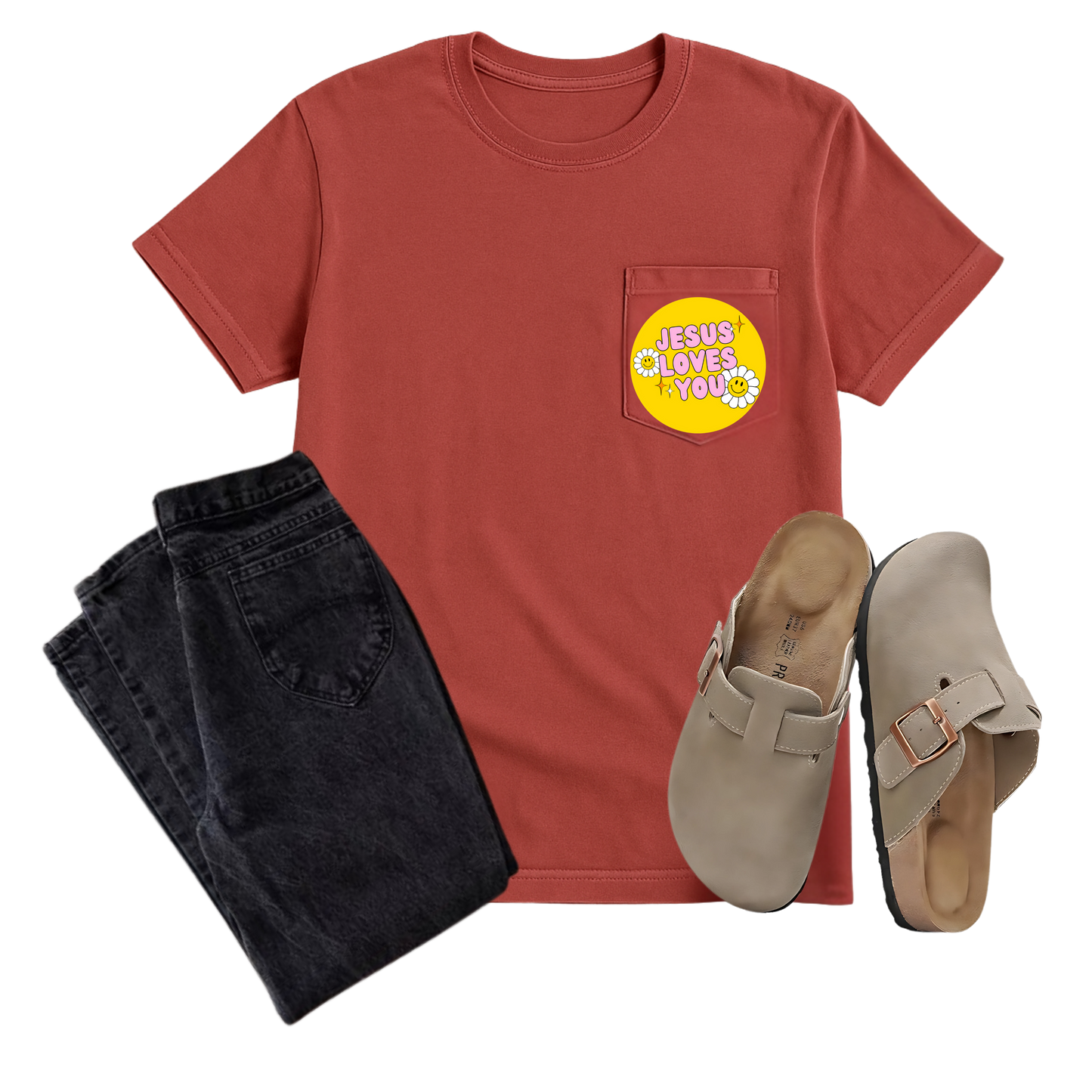 Jesus Loves You Pocket Tee