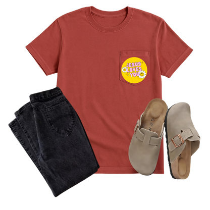 Jesus Loves You Pocket Tee