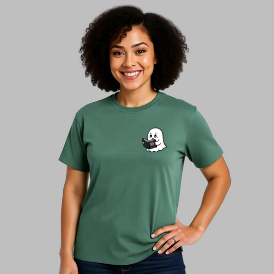 Ghost reading romantasy I bookish tee