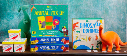 Stocking Stuffer - Party Dinosaur Dominoes Game for Kids