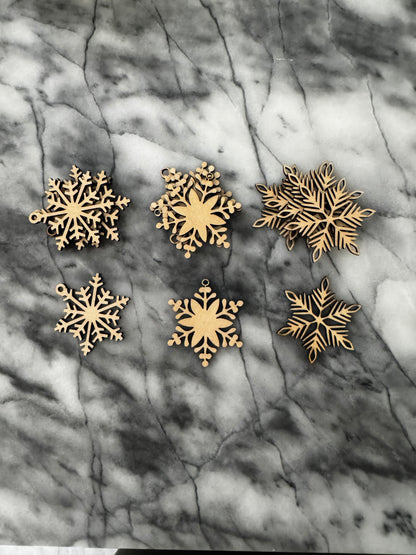 Mini Snowflakes - set of 15 - 2inch