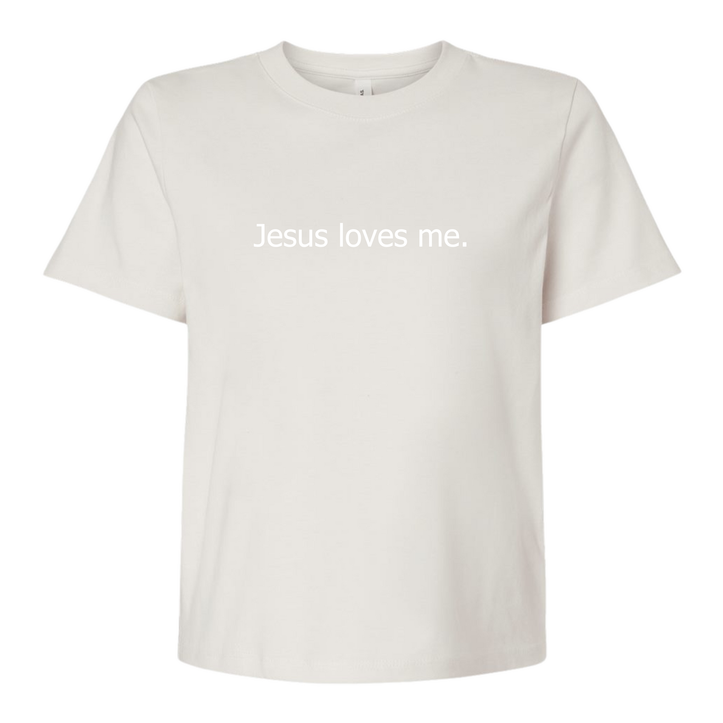 Jesus loves me. women's boxy tee