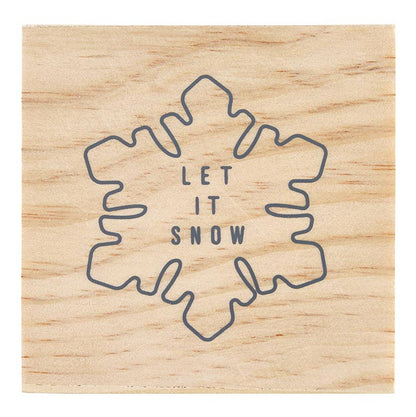 Ceramic Ornament - Snowflake - Let It Snow