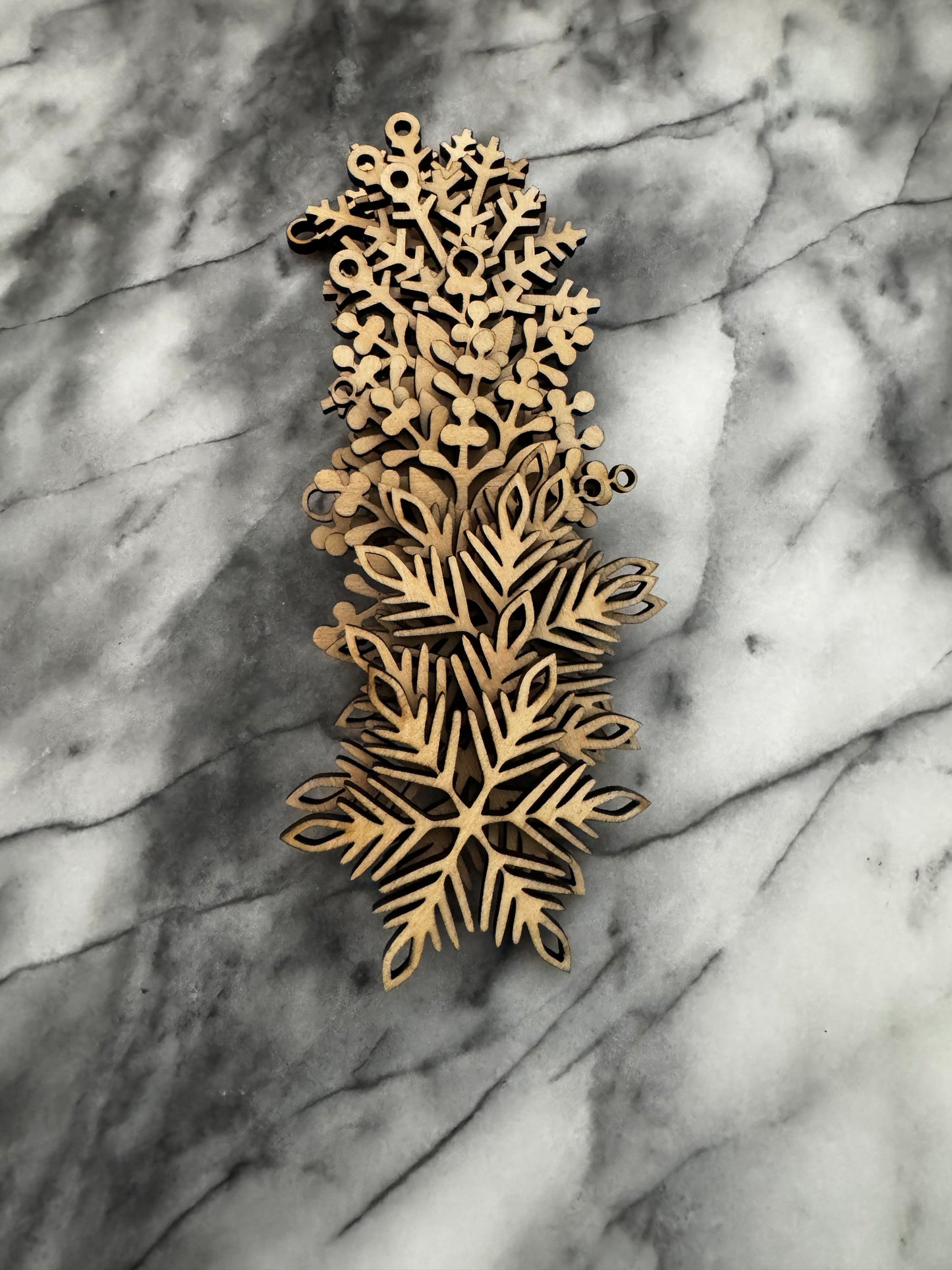 Mini Snowflakes - set of 15 - 2inch