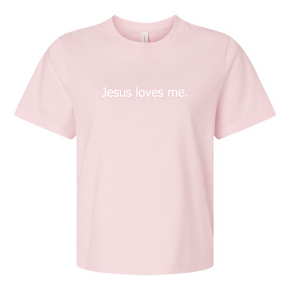 Jesus loves me. women's boxy tee
