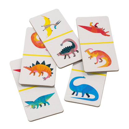 Stocking Stuffer - Party Dinosaur Dominoes Game for Kids