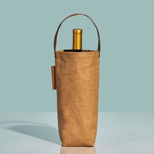 Connoisseur Wine Tote, Reusable Vegan Leather Bag