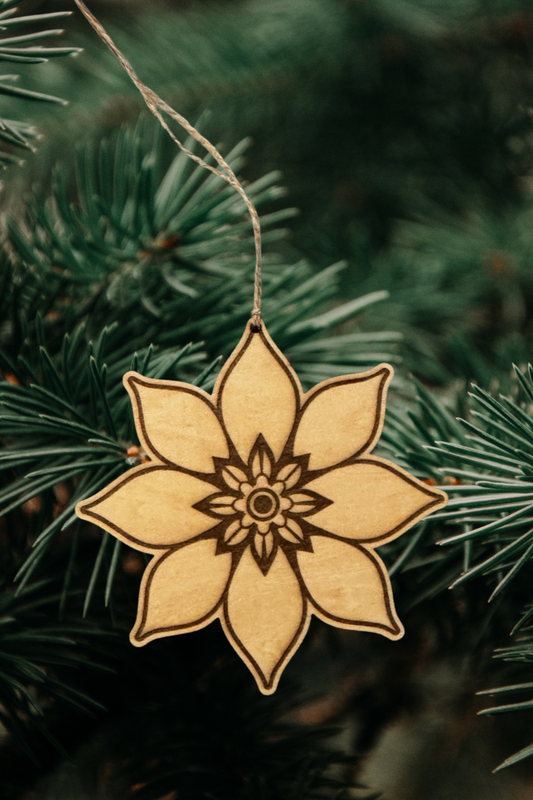 Poinsettia Christmas Ornament