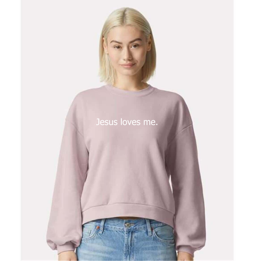 Jesus Loves Me. The Everyday Reminder Cropped Sweatshirt