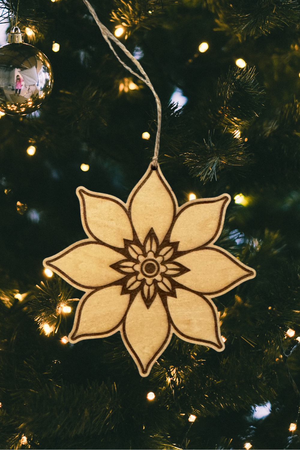 Poinsettia Christmas Ornament