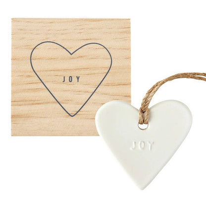 Ceramic Ornament - Heart - Joy
