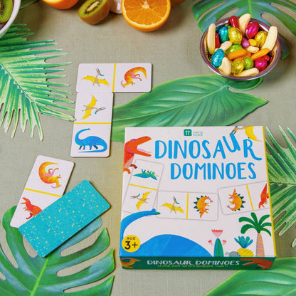 Stocking Stuffer - Party Dinosaur Dominoes Game for Kids