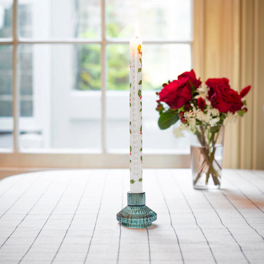 Holly Christmas Advent Candle | Christmas Decor - PREORDER - Ships by Oct 1st