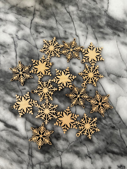 Mini Snowflakes - set of 15 - 2inch