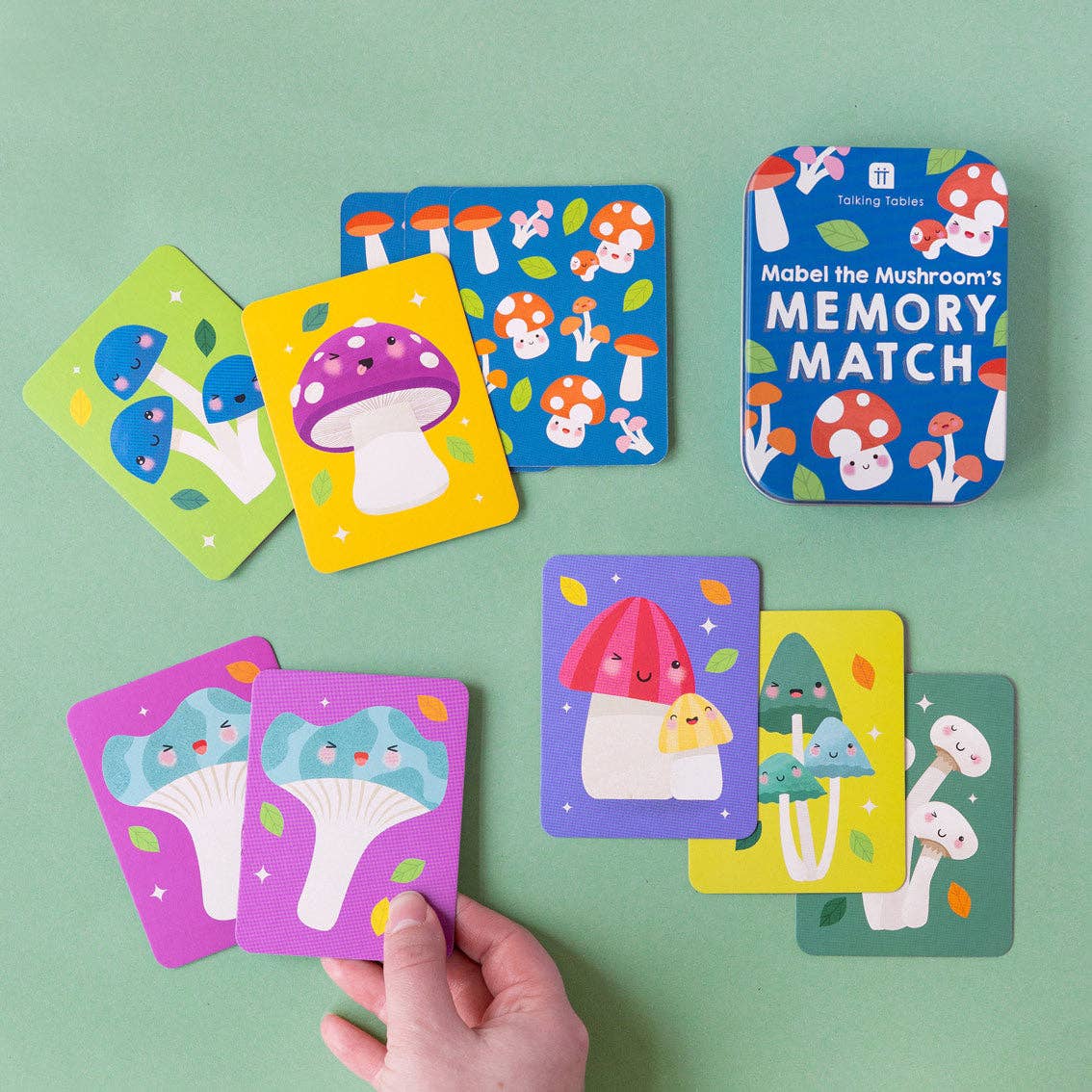 Stocking Stuffer - Mushroom Match Fun Tin | Kids Memory Game |