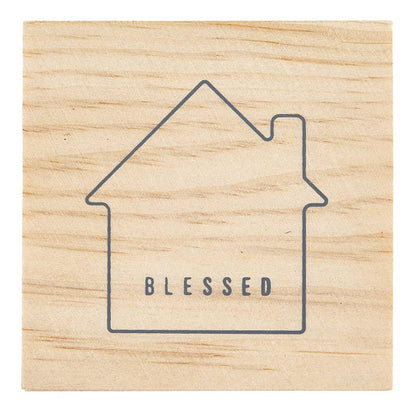 Ceramic Ornament - House - Blessed