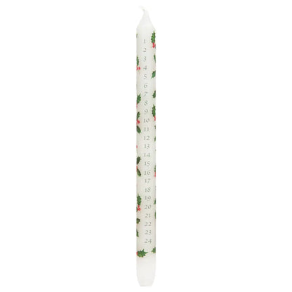 Holly Christmas Advent Candle | Christmas Decor - PREORDER - Ships by Oct 1st