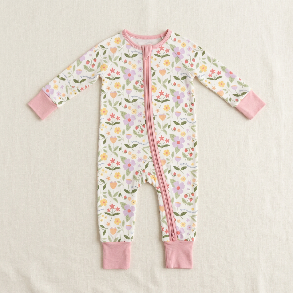 PREORDER - Growing Through Grace - heirloom garden floral - Convertible Bamboo Zippy